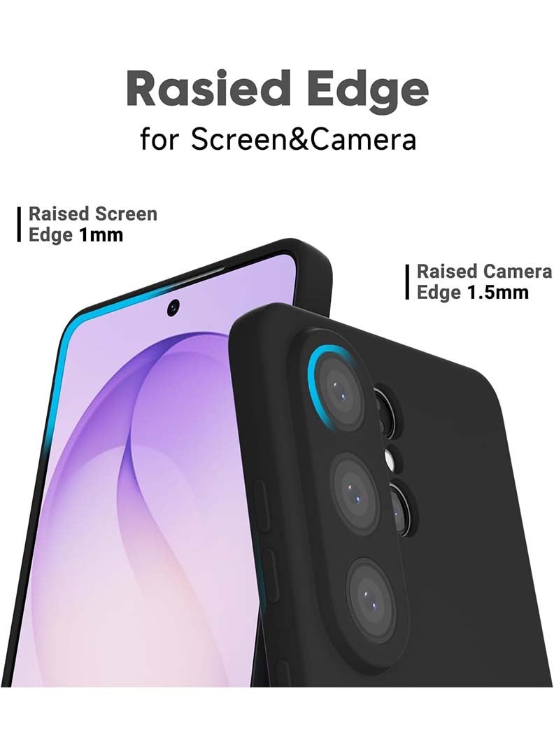 Case Up Compatible with Samsung Galaxy S26 Ultra 6.9 Inch Case, Soft & Premium Liquid Silicone [Anti-Scratch Microfiber Lining] Shockproof Protective Slim Phone Cover for Samsung Galaxy S26 Ultra 2026, Black - Image 3