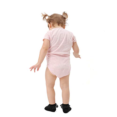 EPEIUS 3 Pairs Baby-Girls Eyelet Frilly Lace Socks Toddler Girls Black Princess Ankle Socks for 12-24 Months,Toddler Shoe Size 5-9 - Image 4