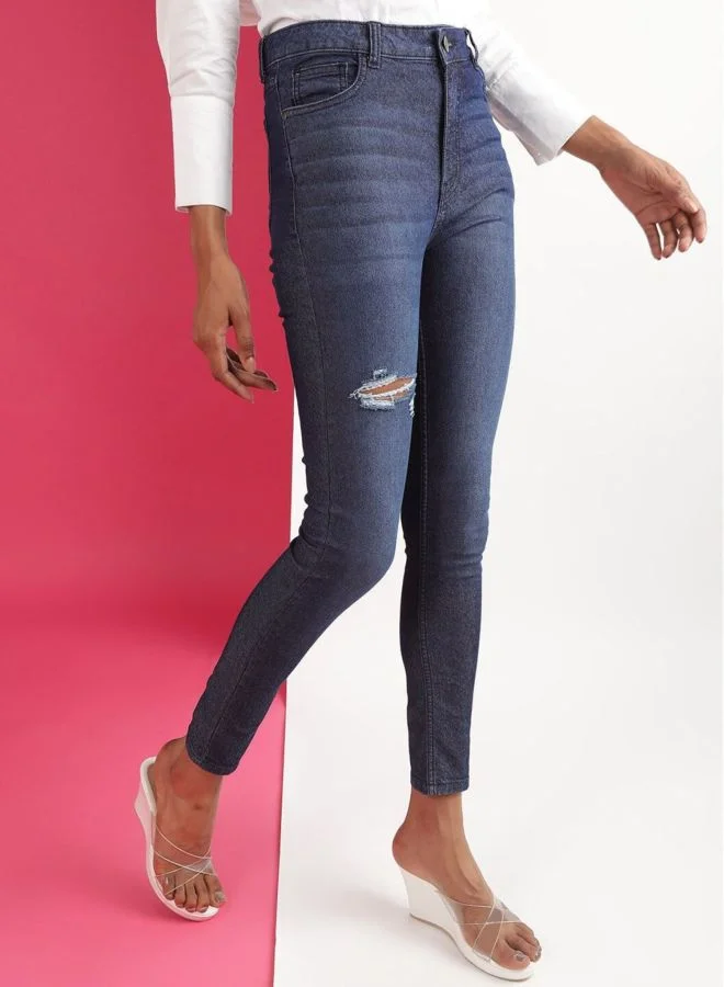 Freehand Women Slim Fit Solid High Rise Jeans