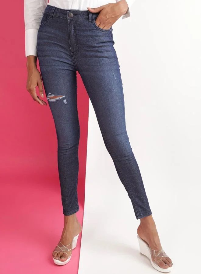 Freehand Women Slim Fit Solid High Rise Jeans