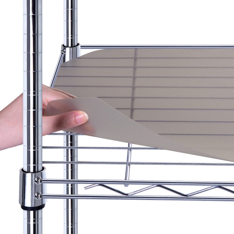 BRIAN & DANY BRIAN  DANY Wire Shelf Liner 16 X 36 Heavy Duty Shelf Liners for Wire Shelving Waterproof Protector Mats Set of 5 Charcoal 