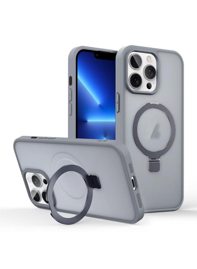 Zaboon Case For iPhone 13 Pro Skin-feel Ring MagSafe Holder Phone Case - Image 1