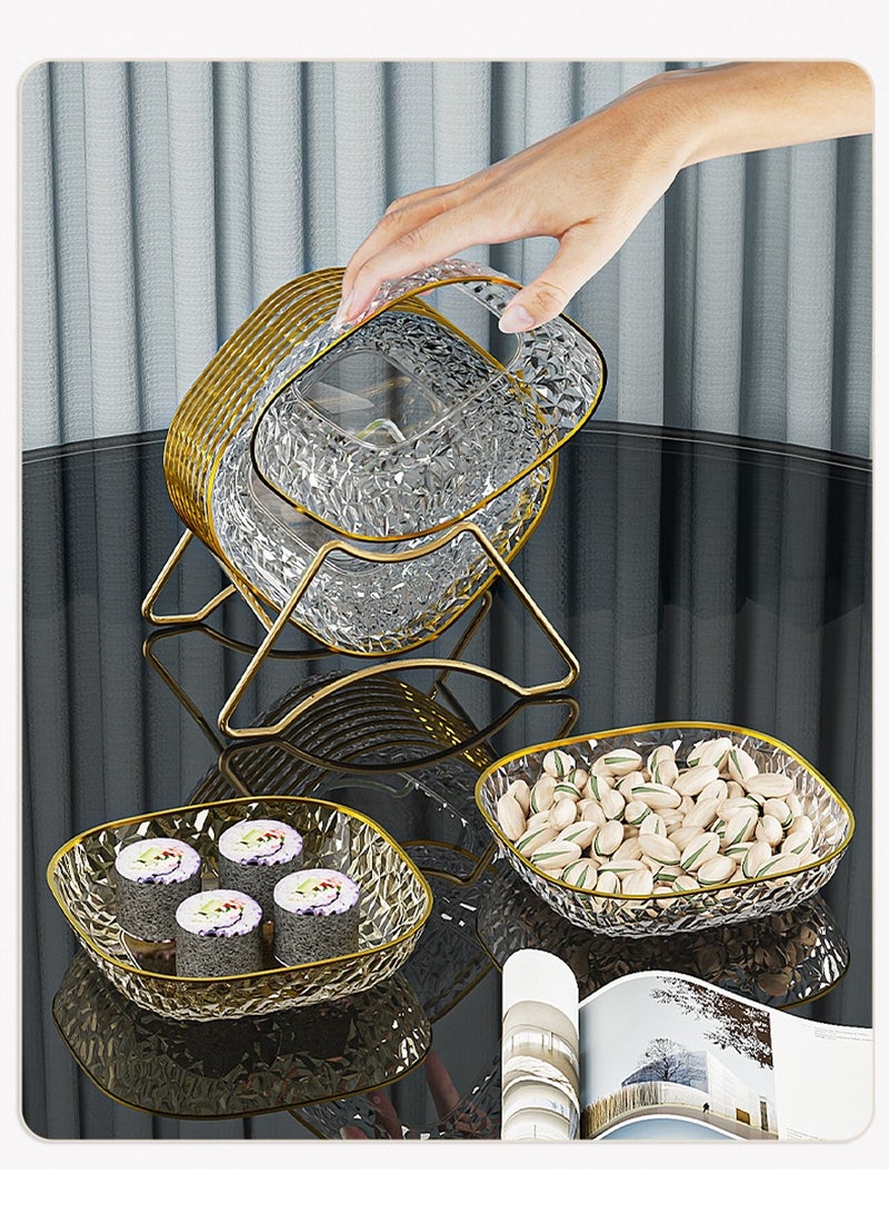 وانغبانغزي مجموعة من 8 قطع أطباق متعددة الأغراض للفواكه المجففة والمكسرات والفواكه والأطعمة وكأطباق للعظام وأطباق الحلوى - Image 1