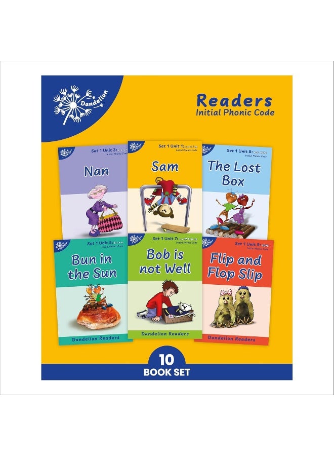 Phonic Books Dandelion Readers Set 1 Units 1-10: Sounds of the alphabet and adjacent consonants - Image 1
