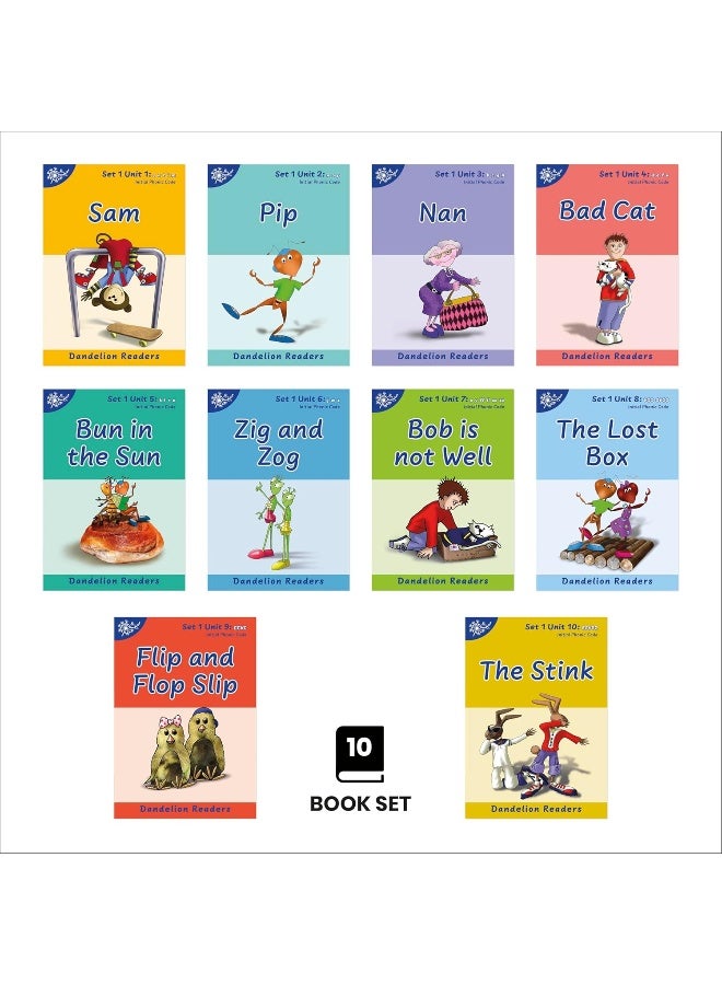 Phonic Books Dandelion Readers Set 1 Units 1-10: Sounds of the alphabet and adjacent consonants - Image 2