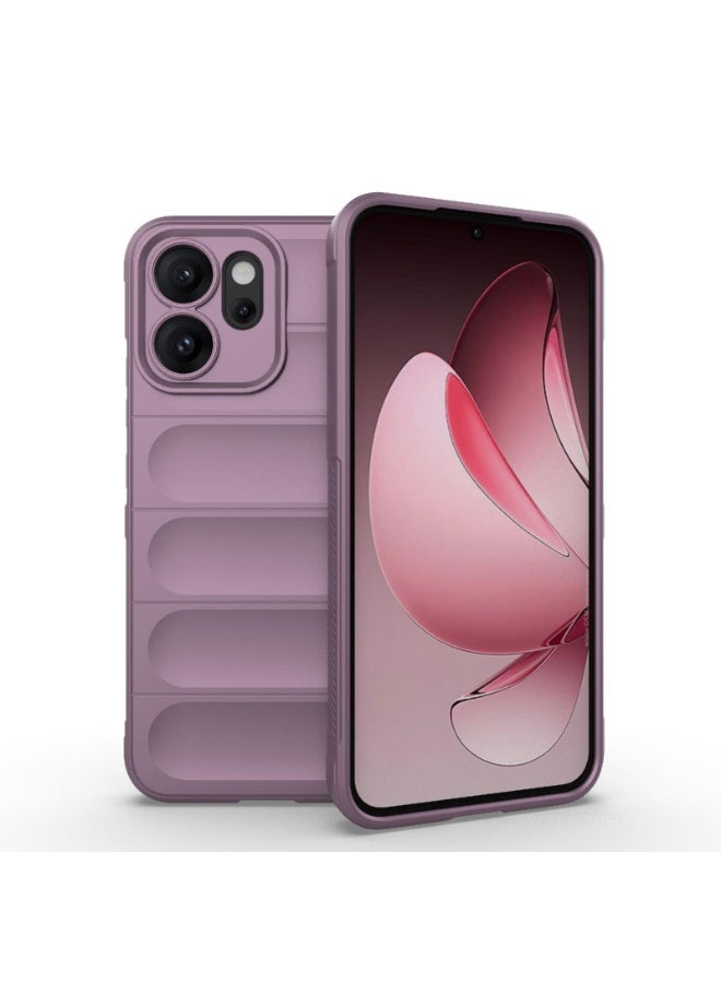 جراب موبايل ماجيك شيلد  سيليكون مضاد للصدمات وحمايه للكاميرا متوافق   Oppo Reno 14F (ارجواني) - Image 1