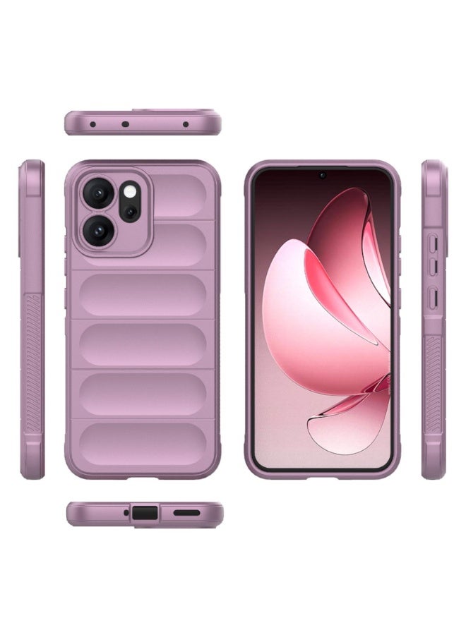 جراب موبايل ماجيك شيلد  سيليكون مضاد للصدمات وحمايه للكاميرا متوافق   Oppo Reno 14F (ارجواني) - Image 3