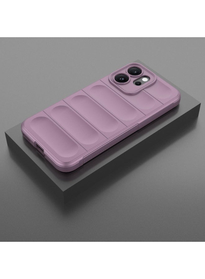 جراب موبايل ماجيك شيلد  سيليكون مضاد للصدمات وحمايه للكاميرا متوافق   Oppo Reno 14F (ارجواني) - Image 2