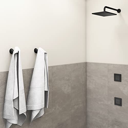 Kohler Accent™ Single Robe Hook | Door Mount Robe Hanger | Contemporary Straightline Design | Easy Install with Hardware | Rust Resistant Durable Metal Build | Matte Black Finish | 2 Yrs Warranty - Image 2
