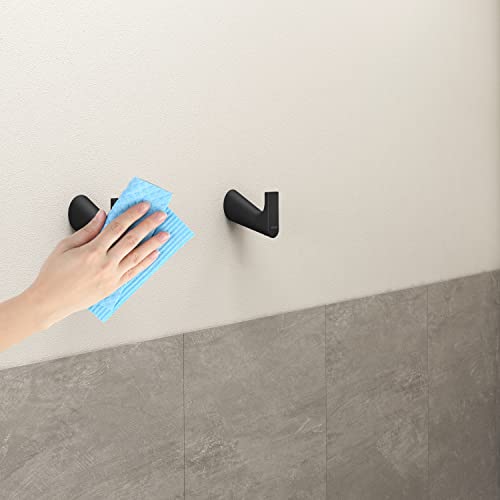 Kohler Accent™ Single Robe Hook | Door Mount Robe Hanger | Contemporary Straightline Design | Easy Install with Hardware | Rust Resistant Durable Metal Build | Matte Black Finish | 2 Yrs Warranty - Image 4