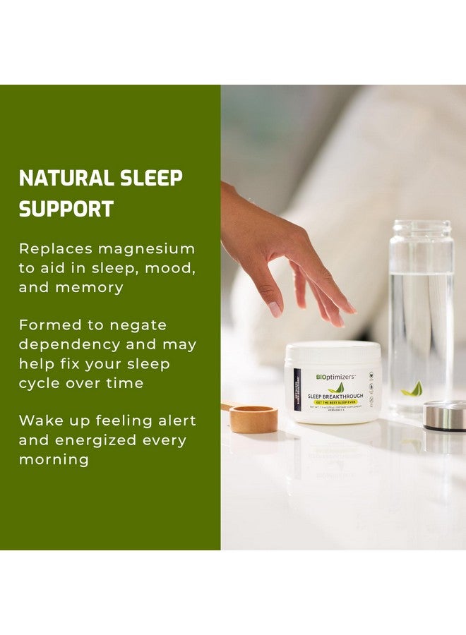 BIOptimizers Sleep Breakthrough 2.0 - Natural Support Supplement | Calming Relief Aid Adults | Non Habit Forming | 202.5 g Powder Blue Berry Dreams - Image 4