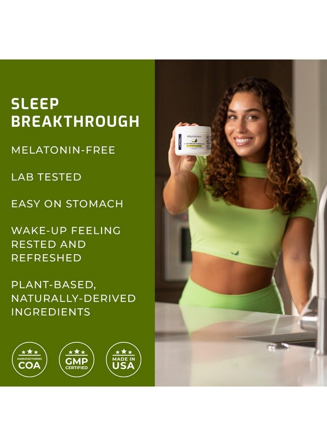 BIOptimizers Sleep Breakthrough 2.0 - Natural Support Supplement | Calming Relief Aid Adults | Non Habit Forming | 202.5 g Powder Blue Berry Dreams - Image 2