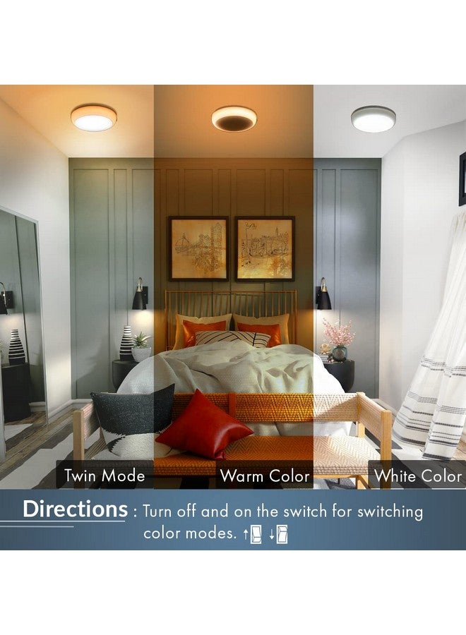 Murphy 2-in-1 7W+7W Double Color Round LED Deep Junction Box Light (Cool White+Warm White, Pack of 10) - Image 4