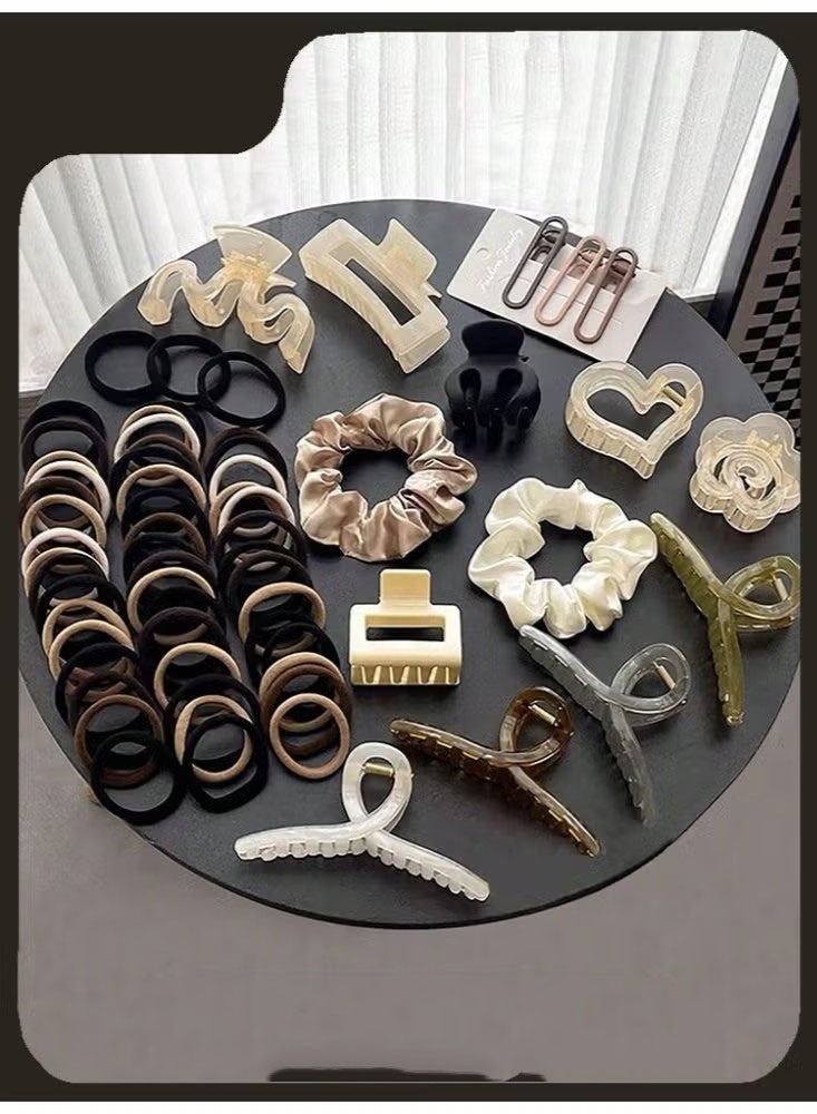 65 Pcs Hair Accessories Including Hairpins Hair Ribbons Hairbands Simple Clips Popular Hair Decorations Enough to Use for a Year as Valentine S Day Gift Available in Multiple Colors - Image 1