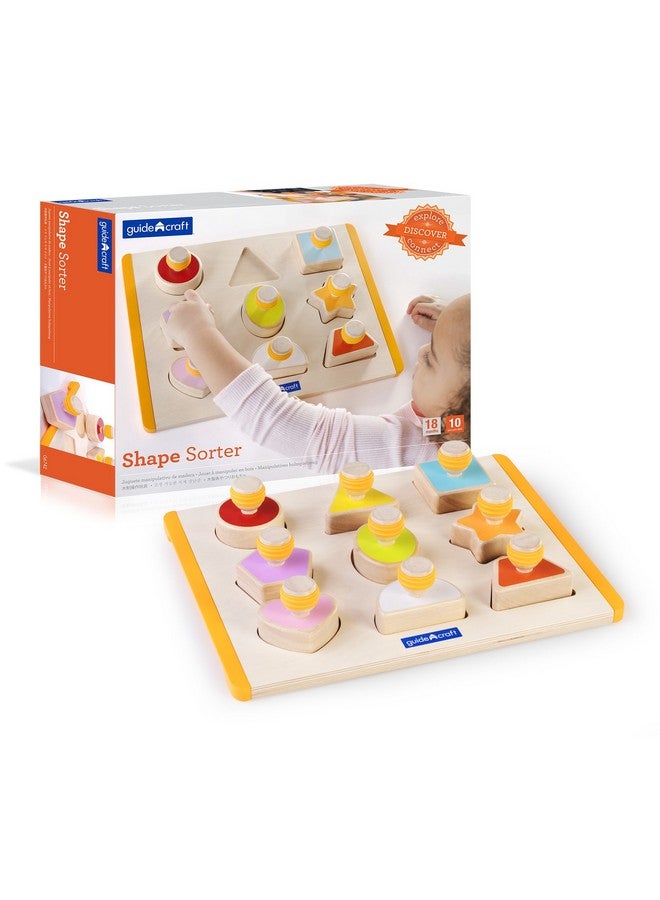 Guidecraft Shape Sorter Educational And Learning Toys For Kids Puzzle Board - Image 1