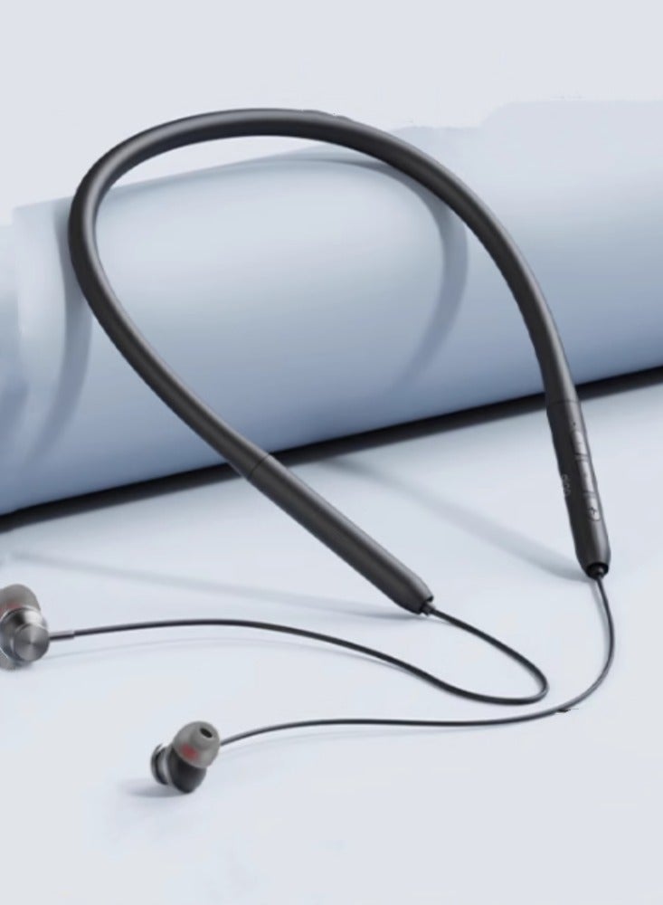 Bluetooth Headset Neck, Neck Hanging, Wireless In-ear Sports Running, Special Ultra-long Battery Life, Rock Black  - Image 1
