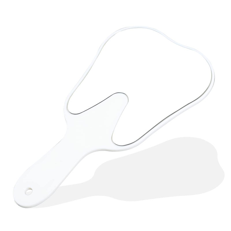 ANNWAH Cute Tooth Shaped Mirror  Handheld Makeup Mirror with Handle for Women  Kids  Lightweight  Smooth