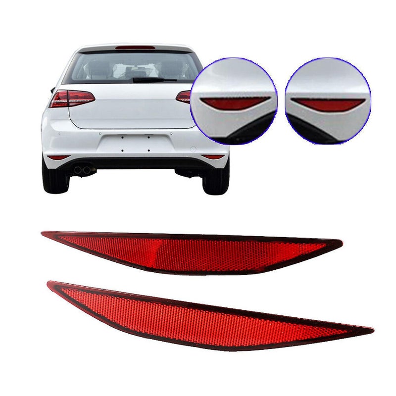 Rear Bumper Cover Reflector Marker Red Lens For Golf Mk7 2013-2017 - Image 1
