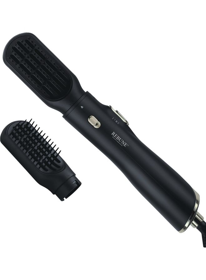 REBUNE Hair Dryer, 1200W, Square Brush, Matte Black - Image 1