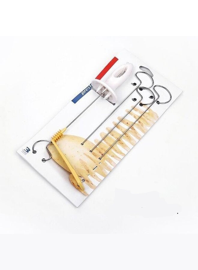 سيستار 6 قطع من قطاعة الفواكه والخضروات الدوارة متعددة الوظائف وقطاعة الخضروات الإبداعية مع مجموعة مقبض - Image 1