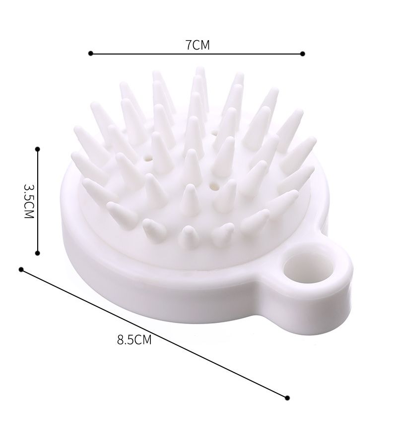White Head Massage Brush 2 Pack for Adults Shampoo Scalp Cleaning - Image 3