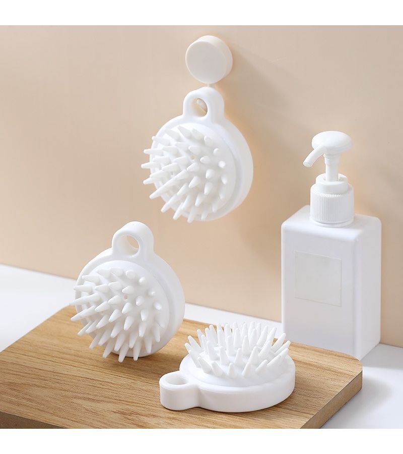 White Head Massage Brush 2 Pack for Adults Shampoo Scalp Cleaning - Image 4