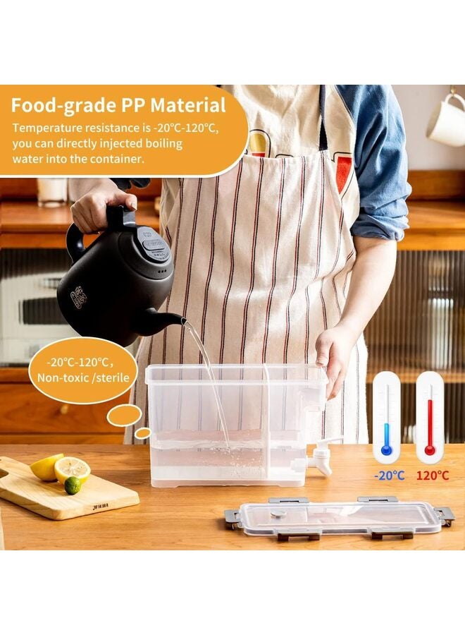 LAMAY 6L Large PVC Drink Dispenser for Refrigerator - Leakproof Beverage Container with Easy-Tap Spigot, for Iced Tea, Juice, infused Water, Ideal for Kitchen, Party, Outdoor, Office (Gray) - Image 5