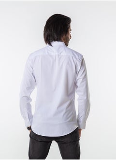 Dayton Men’s Formal White Shirt | Long Sleeve Slim Fit Business Shirt  - Image 4