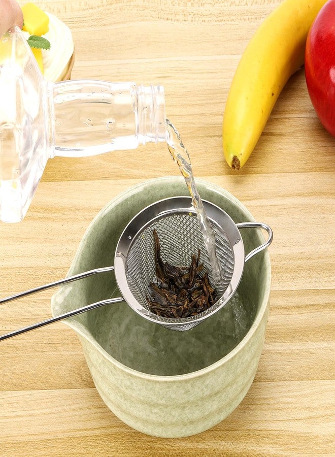 LoveBB 3 Pack Small Strainer 304 Stainless Steel Kitchen Fine Mesh Strainers Sieve Matcha Sifter with Handle for Tea, Coffee, Cocktails, Flour, Juice (3.35") - Image 4