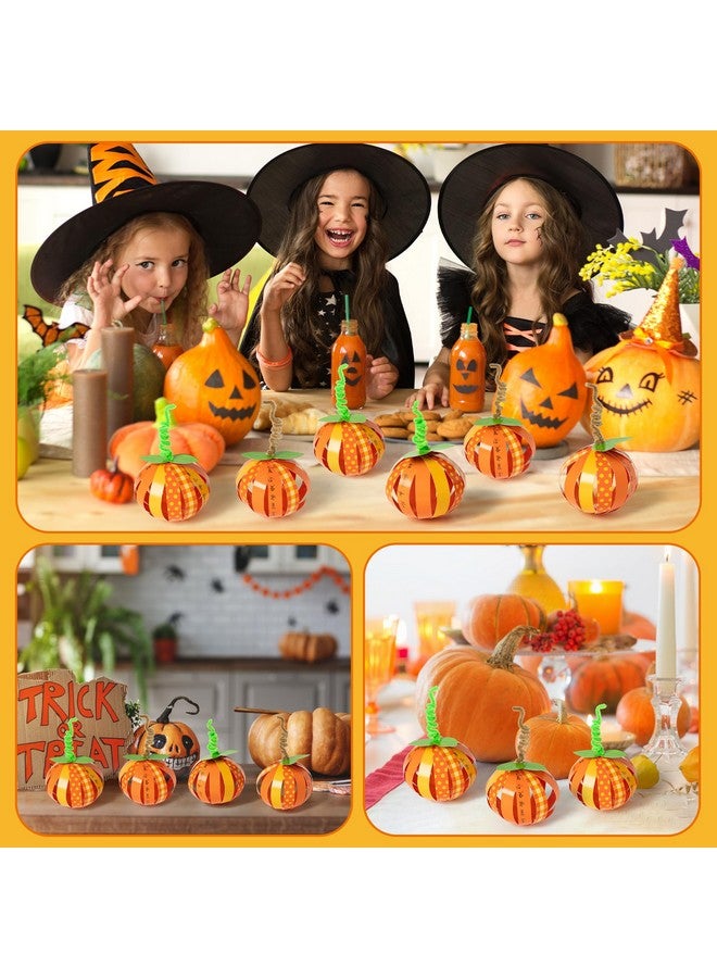 BeYumi 30Pcs Thanksgiving Paper Strip Pumpkin Craft Kit DIY Fall Gratitude Pumpkin Thankful Crafts Autumn Holiday Religious Crafts Decor Home School Classroom Party Fun Activities for Kids - Image 5