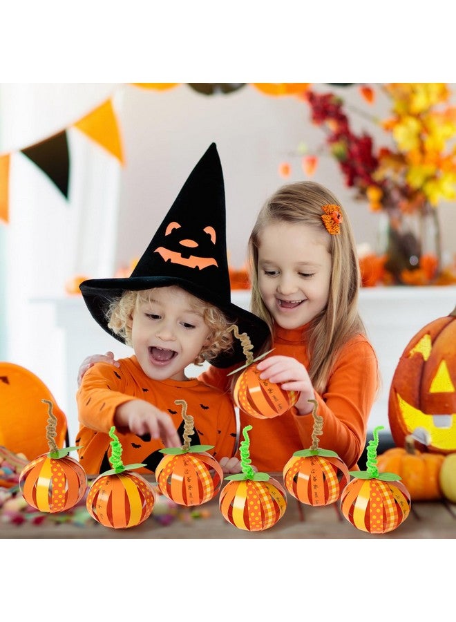 BeYumi 30Pcs Thanksgiving Paper Strip Pumpkin Craft Kit DIY Fall Gratitude Pumpkin Thankful Crafts Autumn Holiday Religious Crafts Decor Home School Classroom Party Fun Activities for Kids - Image 3