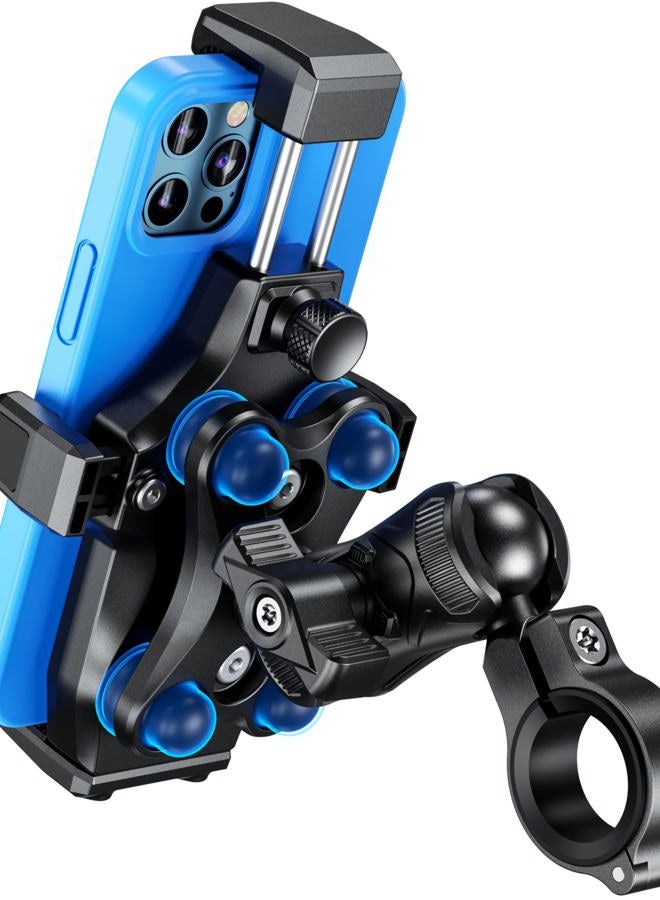 Kewig Motorcycle Phone Mount- [Vibration Dampener] [High-Speed Secure Lock] Motorcycle Cell Phone Holder, Bike Phone Handlebar Mount for iPhone 16/15/14 Pro Max, 4.7-7.2" Smartphone - Image 1