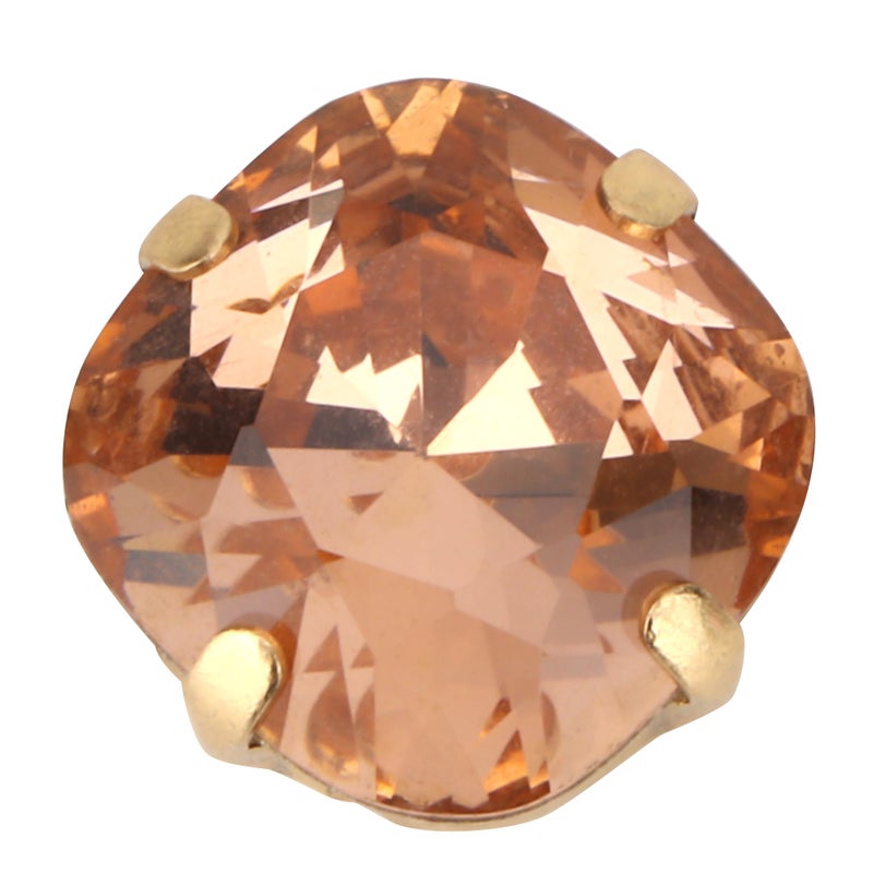 5 PCS Classic 12mm Round Corner Crystal Glass Sewing Stone Pointed Rhinestone (Champagne) - Image 5