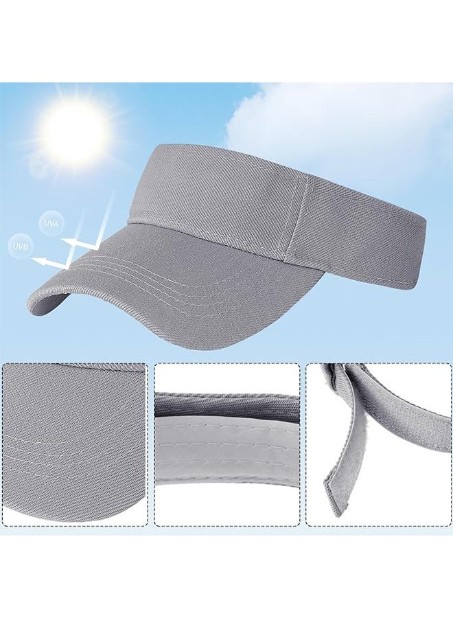 YJ Sun Visors Cap Adjustable Empty Top Baseball Cap Cotton Ball Caps Lightweight Sports Outdoor Sun Protection Cap Hats for Women Men - Image 3