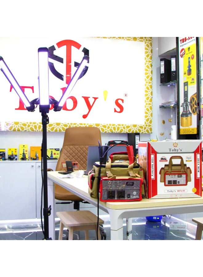 توبيز بطارية توبي BTY 70 بسعة 55000 مللي أمبير، بطارية قابلة للشحن مع محول طاقة 220 فولت، مثالية للتخييم - Image 3