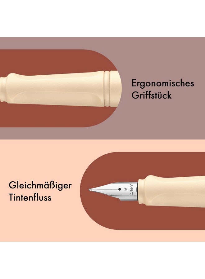 Lamy Safari Cosy Fountain Pen 020 Special Edition, Modern Fountain Pen in Cream Colour with Ergonomic Grip and Timeless Design, Nib Size M, Special Model, Pack of 1 - Image 2