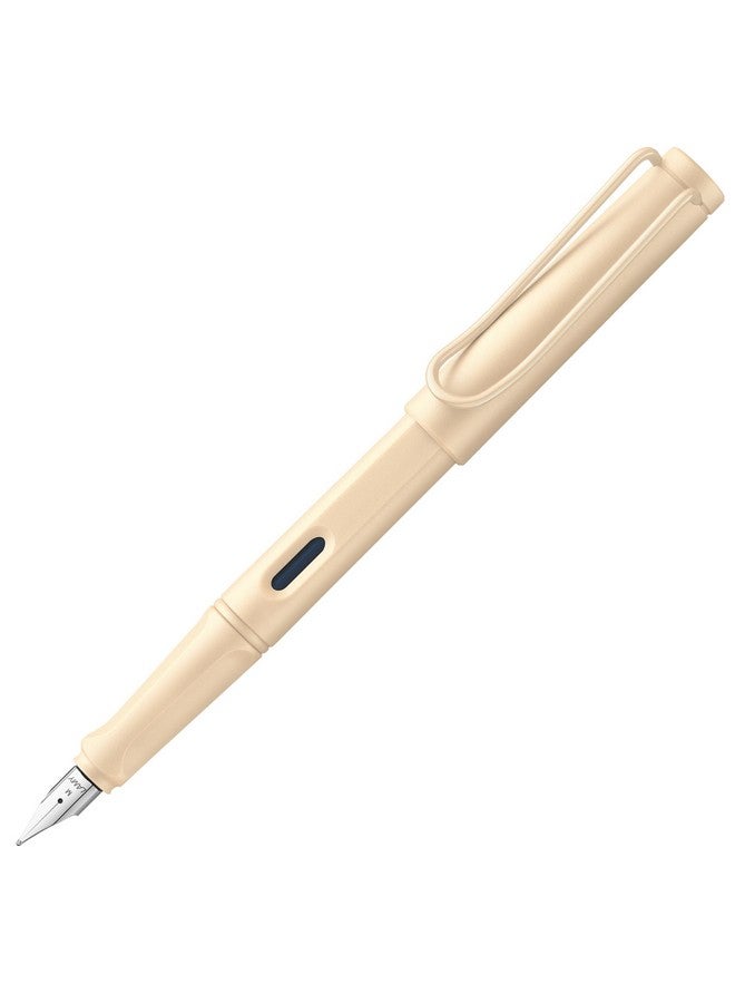 Lamy Safari Cosy Fountain Pen 020 Special Edition, Modern Fountain Pen in Cream Colour with Ergonomic Grip and Timeless Design, Nib Size M, Special Model, Pack of 1 - Image 1
