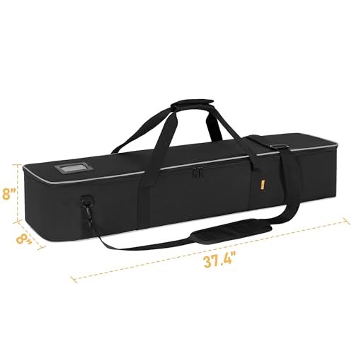 ITHWIU Multifunctional Tripod Bag 36.5 X 7 X 7 Inches / 93 X 18 X 18 cm Heavy Duty Tripod Carrying Case with Handle for Lights, Speakers, Cameras, Booms, Microphone Stands, Black - Image 3