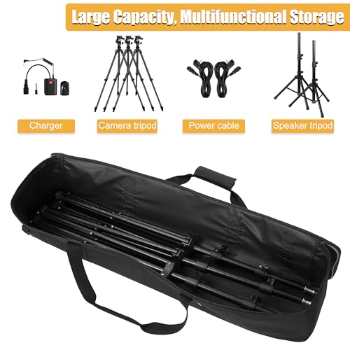 ITHWIU Multifunctional Tripod Bag 36.5 X 7 X 7 Inches / 93 X 18 X 18 cm Heavy Duty Tripod Carrying Case with Handle for Lights, Speakers, Cameras, Booms, Microphone Stands, Black - Image 2
