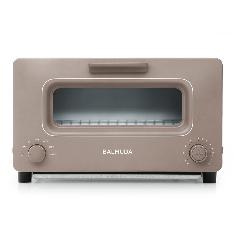 BALMUDA BALMUDA The Toaster  Steam Oven Toaster  5 Cooking Modes Sandwich Bread Artisan Bread Pizza  Pastry Oven  Precise Heat Control  Steam Technology  Baking Pan  US Version  Taupe 