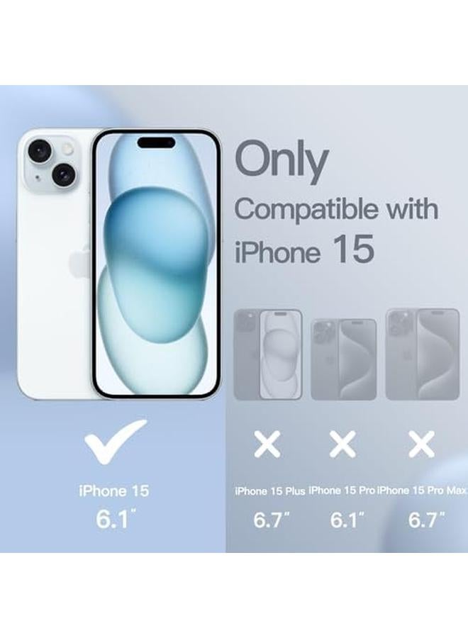 Jetech Magnetic Silicone Case For Iphone 15 6.1 Inch Compatible With Magsafe Phone Cover With Camera Lens Full Protection Blue - Image 2