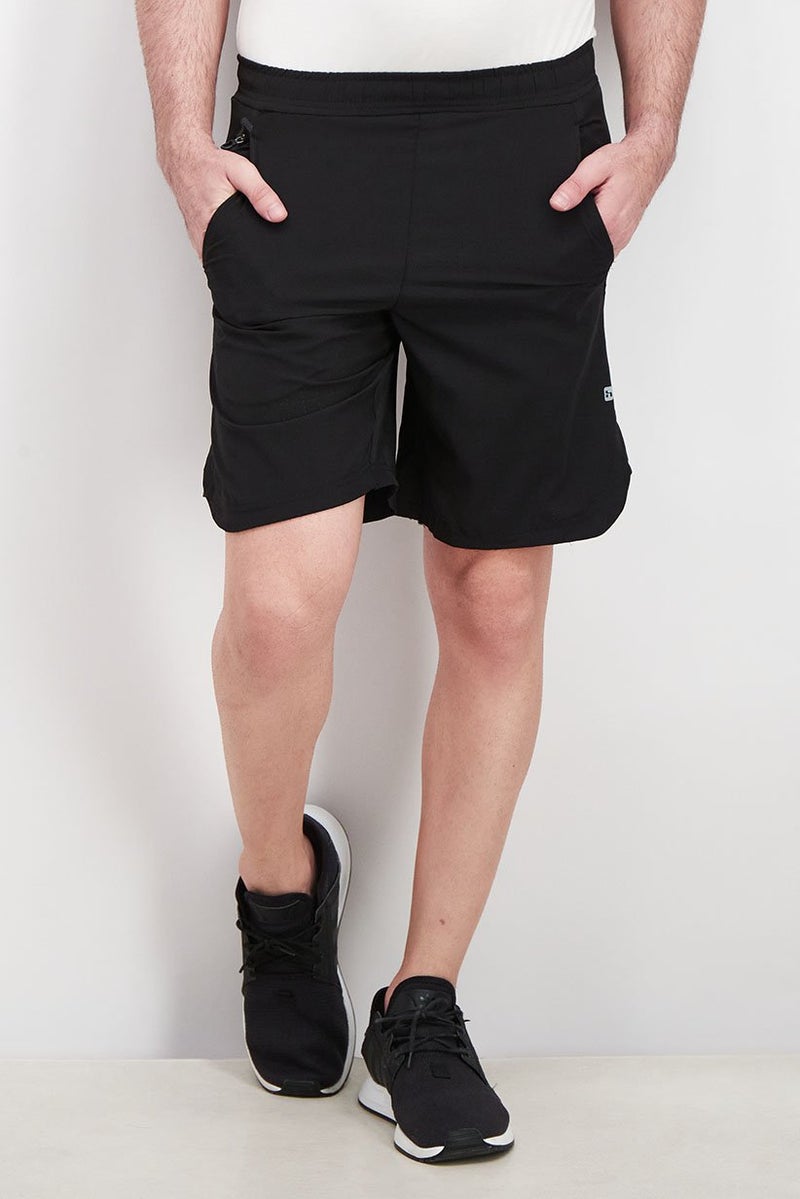 HIND Men Sportswear Fit Training Shorts, Black - Image 1