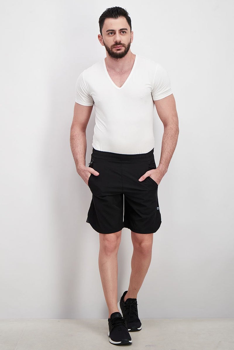 HIND Men Sportswear Fit Training Shorts, Black - Image 4