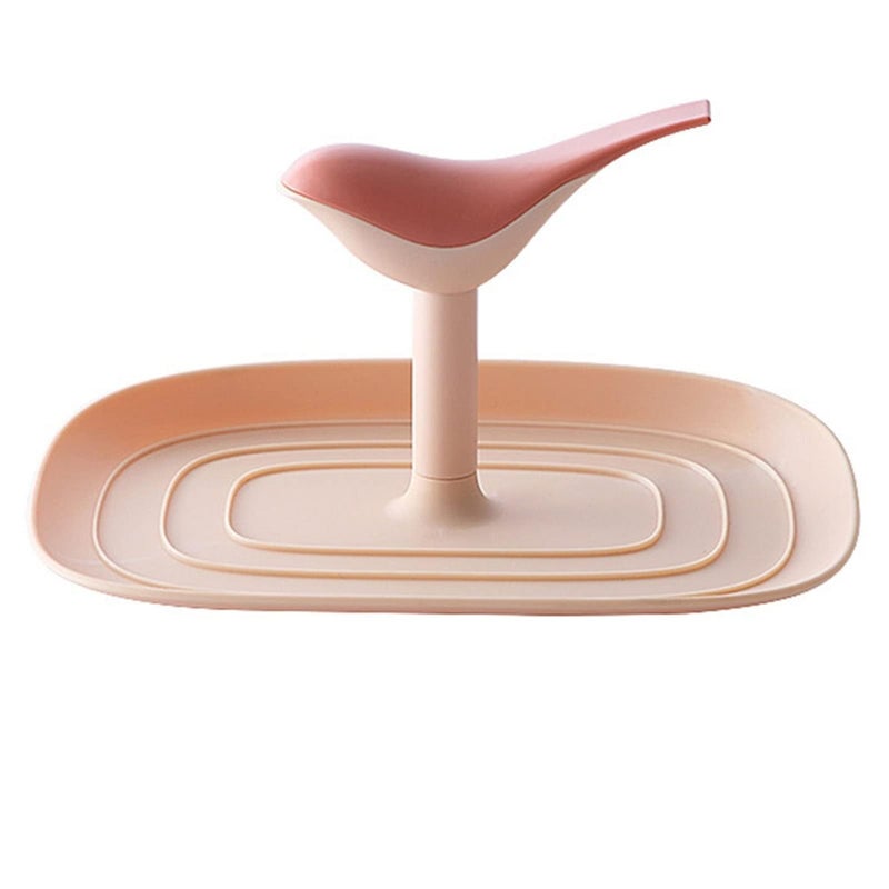 Creative Small Bird Cooking Spoon Rest, Pot Lid Holder Home Multifunctional Spoon Holder (Pink) - Image 1