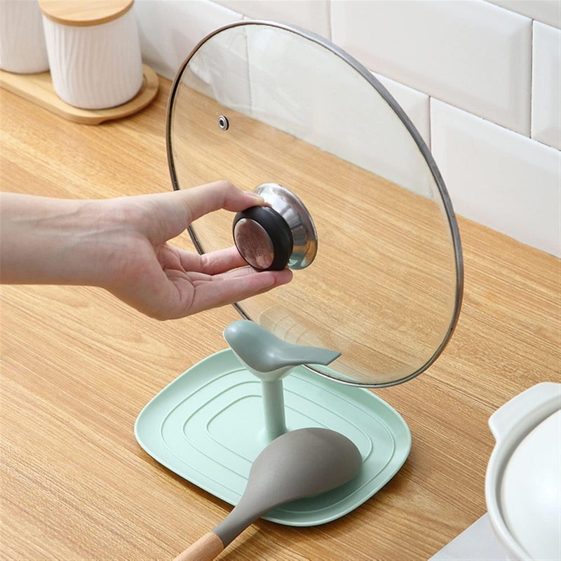 Creative Small Bird Cooking Spoon Rest, Pot Lid Holder Home Multifunctional Spoon Holder (Pink) - Image 2