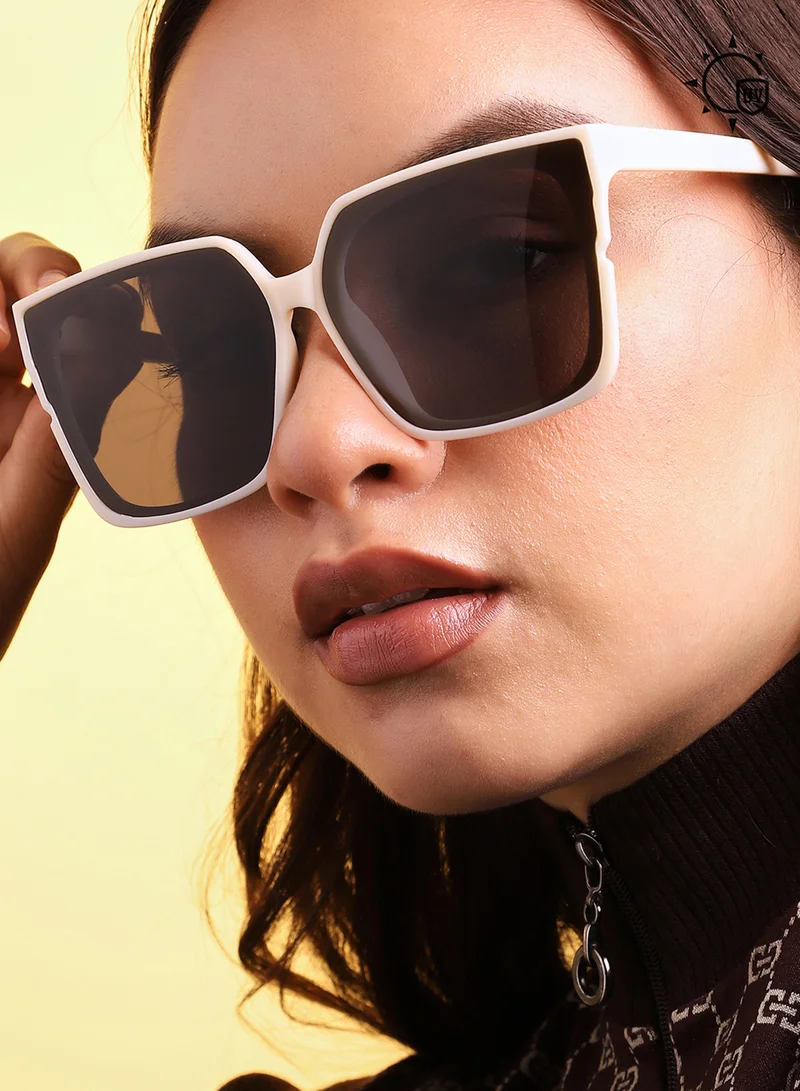 صوص هاوت نظارة شمسية سوداء كبيرة بعدسات