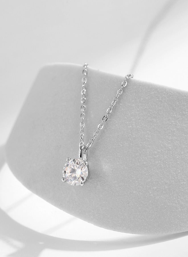 جيوان 1.00ct قلادة حجر موزاييك 925 الاسترليني فضة قلادة السيدات - Image 4