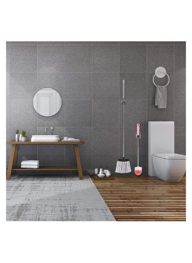 Generic Mop Holder Self Adhesive Broom Wall Mounted Organizer Garden Tool Hanger Sweeping Brush Tidy No Drilling Super Anti-Slip Split Type for Closet Kitchen Bathroom 10 Pieces  - Image 4