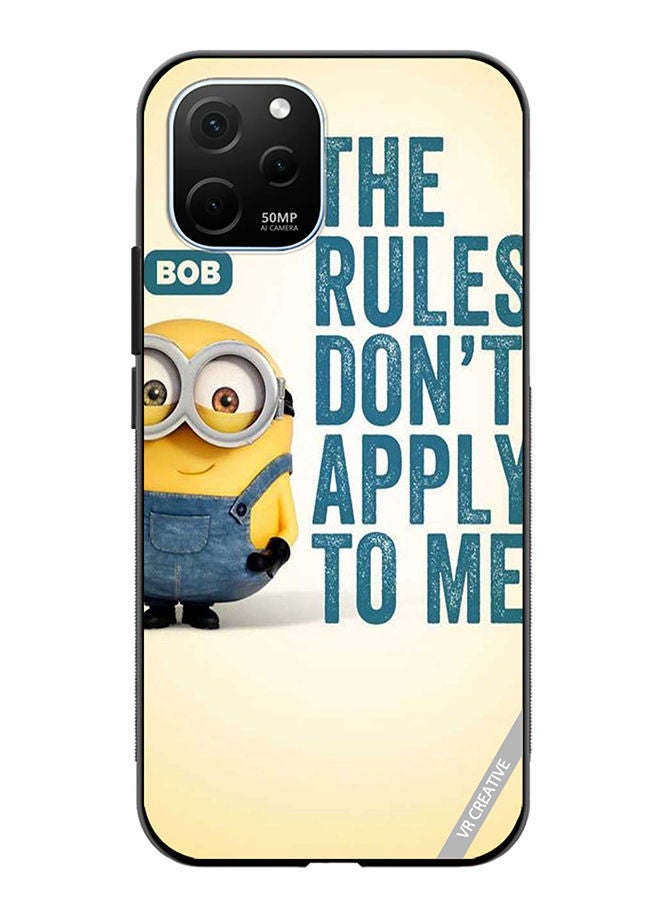 VR CREATIVE Protective Case Cover For Huawei Enjoy 50z The Rules Dont Apply For Me Design Multicolour - Image 1