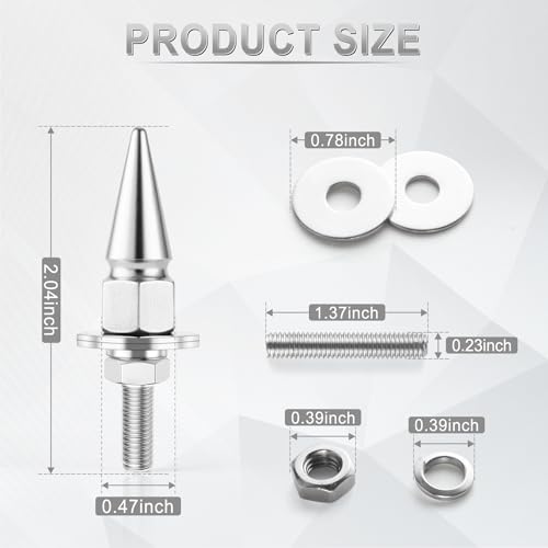 Alpmosn 4PCS License Plate Screws Caps, License Plate Fasteners Bolts, Exterior Car Accessories Screws, Fit for Most Vehicle Motorcycles Trucks (Silver) - Image 2
